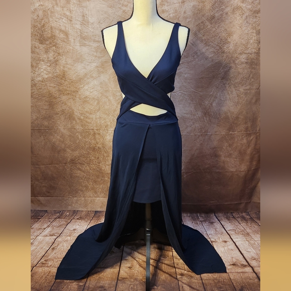 Topshop Black Evening Dress with Cut-Out Design